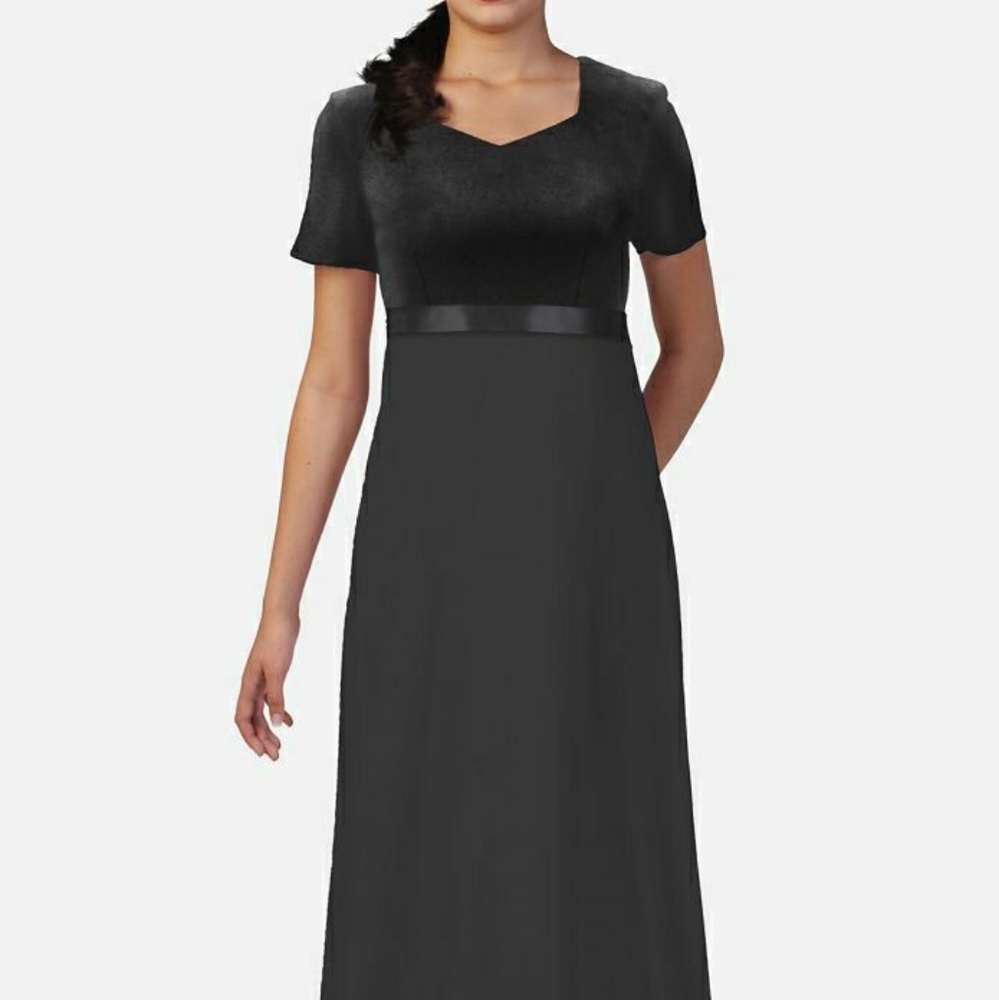 Classic Long Black Concert Gown